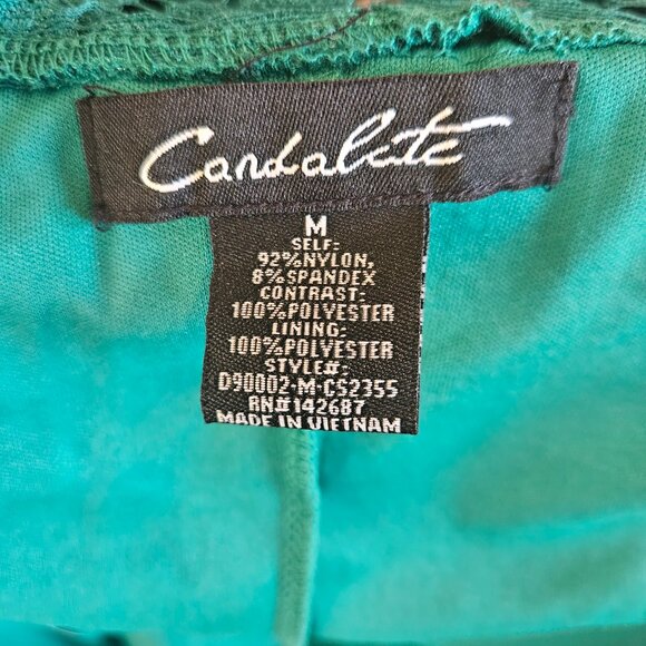 NWT - Candalite - Green Sparkle Lace Dress - Size Medium - Picture 5 of 10